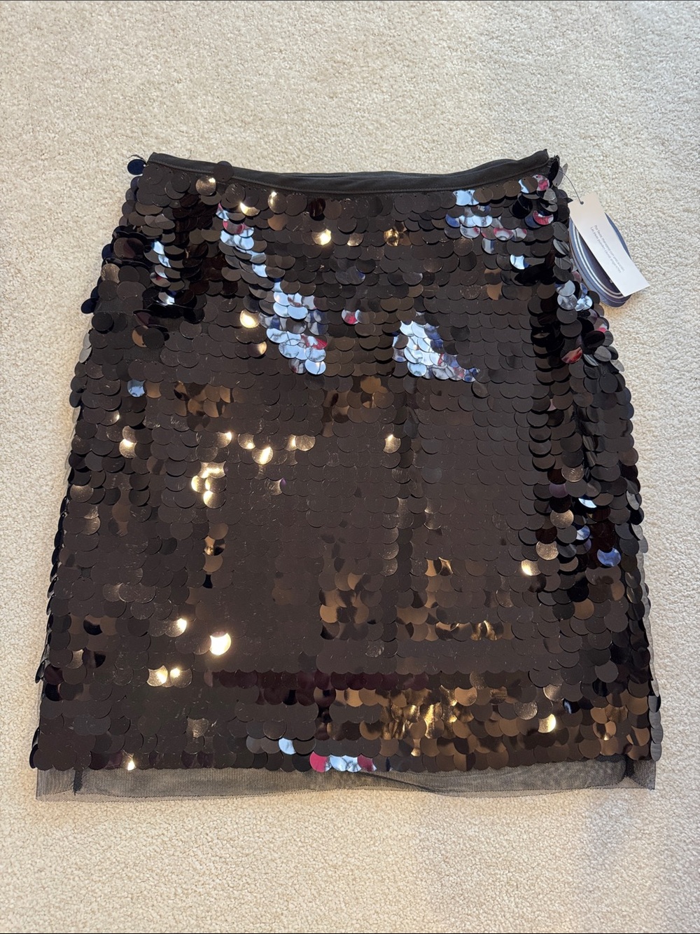 Scoop Black Sequin Mini Skirt size small